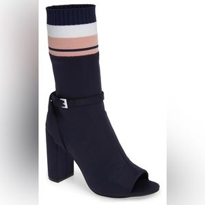 Nila 2 Sock Bootie
Navy Cutout Elastic Ankle Boots by Jeffrey Campbell